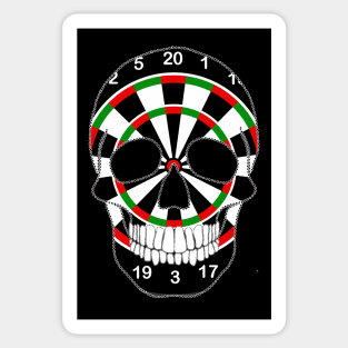 Dartboard Skull Sticker